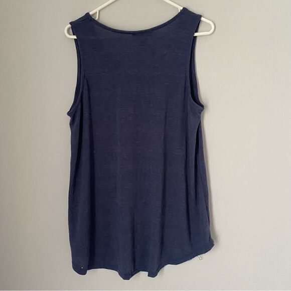 INC Women’s Scoop Neck Sleeveless Blue Knit Top XL - Picture 3 of 3